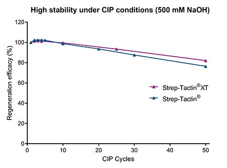 CIP with 500 mM NaOH ST VS XT 4Flow - norm to 2nd value